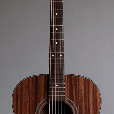 Brown Acoustic Guitar Front View