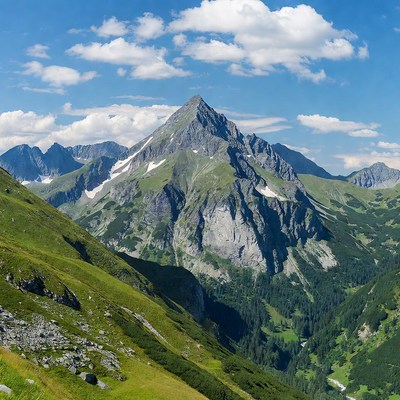 Majestic Snow-Capped Mountain Peak