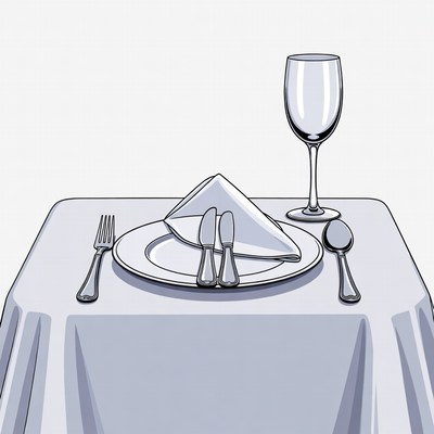 Table Set with Knife Fork Spoon
