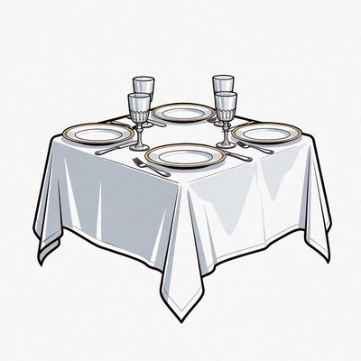 Elegant Table Set for Four