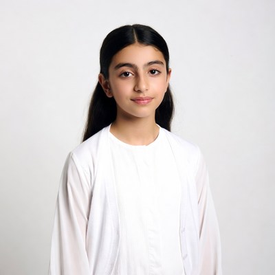 Young girl in white dress