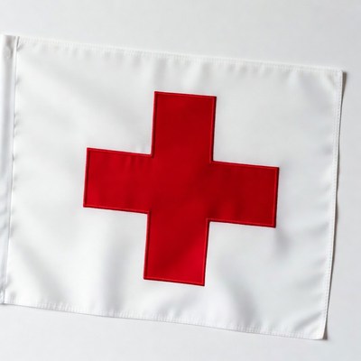 Red Cross on White Flag