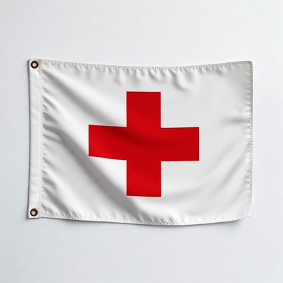 Red Cross on White Flag