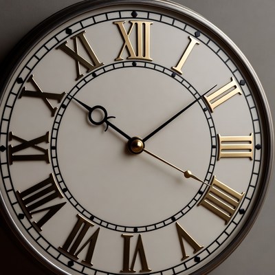 Classic Roman numeral clock face