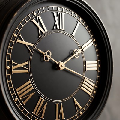 Vintage Black Wall Clock