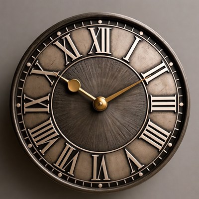 Vintage Roman numeral wall clock