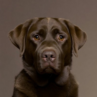 Chocolate Labrador Retriever close-up