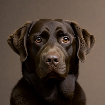 Chocolate Labrador Retriever close-up