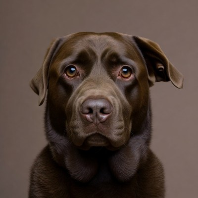 Chocolate Labrador Retriever close-up