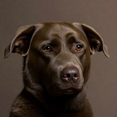 Chocolate Labrador Retriever close-up