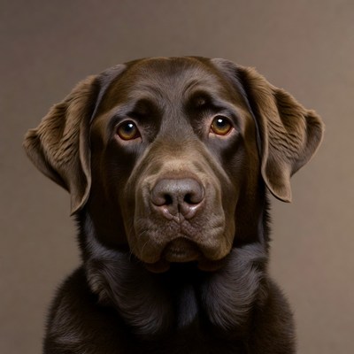 Chocolate Labrador Retriever close-up
