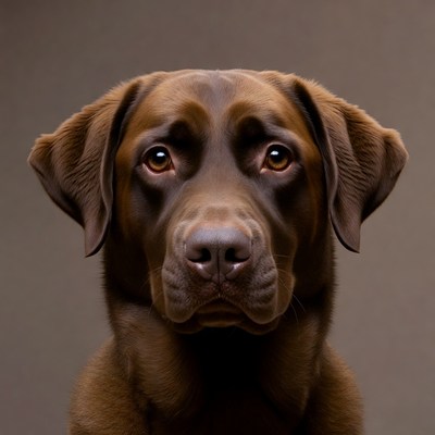 Chocolate Labrador Retriever close-up