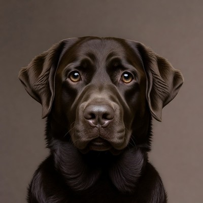Close-up of Chocolate Labrador Retriever