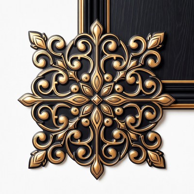 Gold Ornate Frame Corner Design