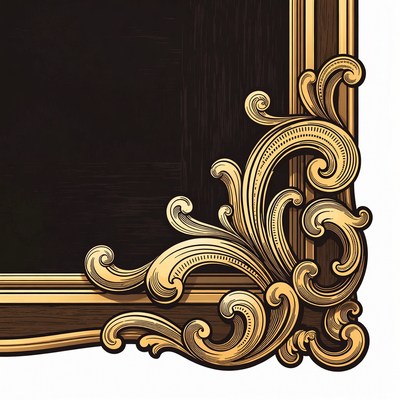 Ornate Golden Picture Frame