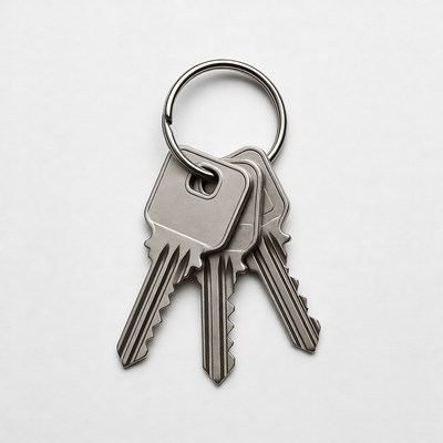 Three Silver Keys on Keyring