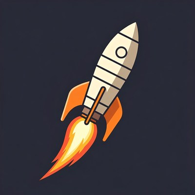 Rocket launching with flames