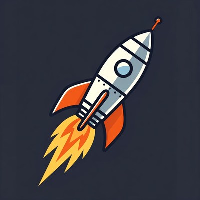 Rocket launching with flames