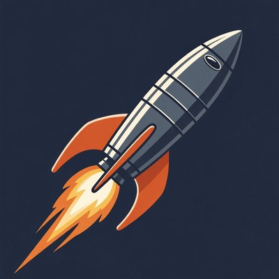 Rocket launching with flames