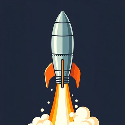 Rocket launching with flames