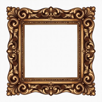 Ornate Golden Picture Frame