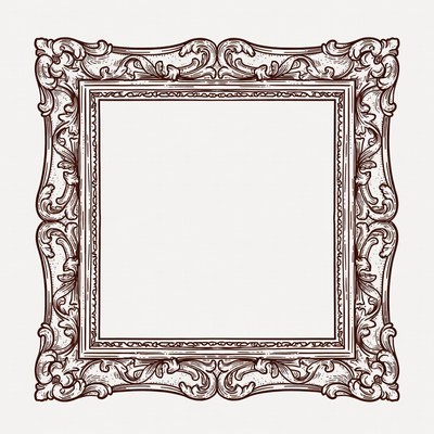 Ornate Vintage Empty Picture Frame