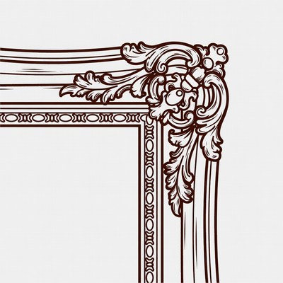 Ornate Picture Frame Illustration