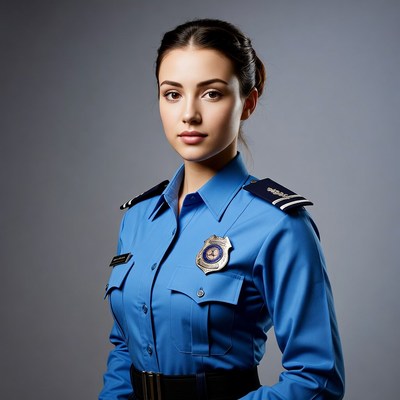 Female police officer in uniform