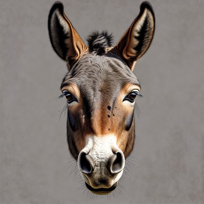 Close-up donkey portrait