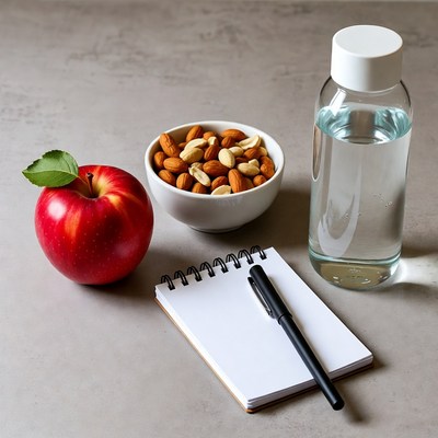 Red Apple Almonds Water Notebook