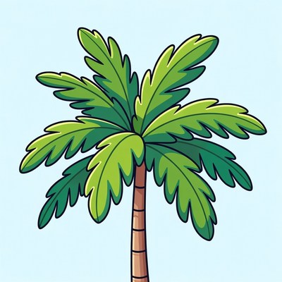 Cartoon Palm Tree Illustration
