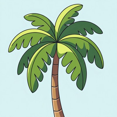 Cartoon Palm Tree Illustration