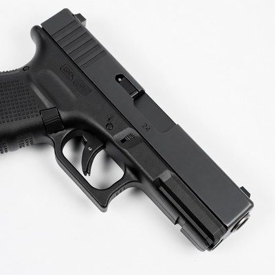 Black Glock 24 Pistol Side View