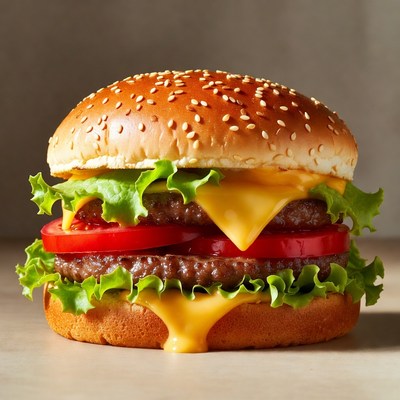 Double Cheeseburger with Melted Cheese