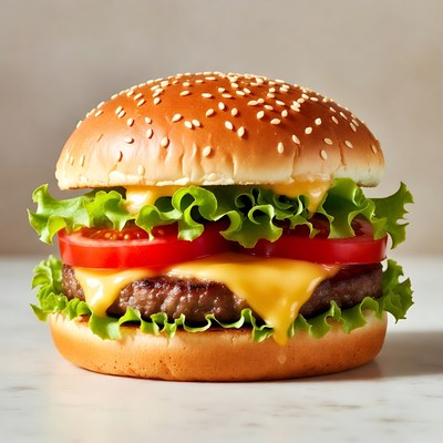 Classic Cheeseburger with Lettuce and Tomato