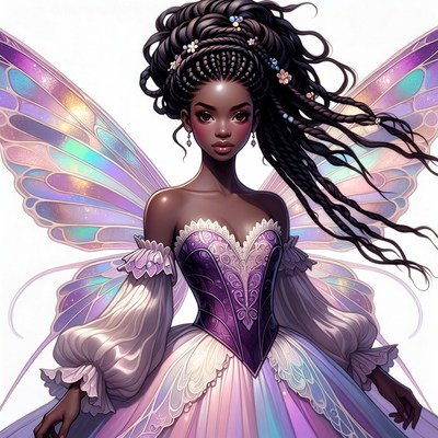 African fairy with purple wings
