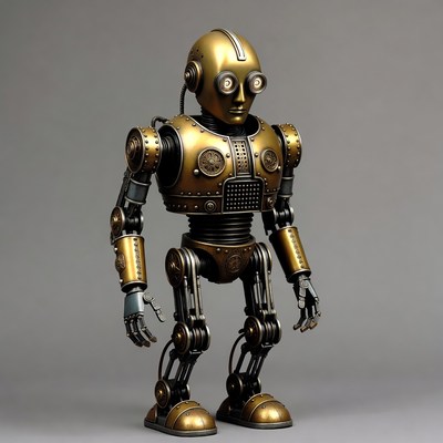 Steampunk Robot Standing Pose