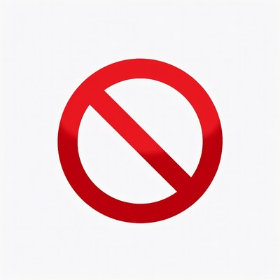 Red prohibition sign