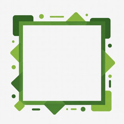 Green Geometric Frame Border