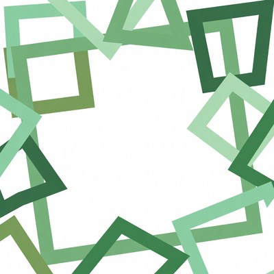 Green Geometric Frame Border