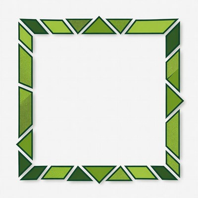 Green Triangle Geometric Border