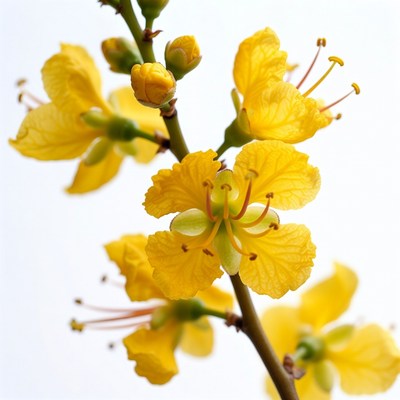 Yellow Flowers on Stem