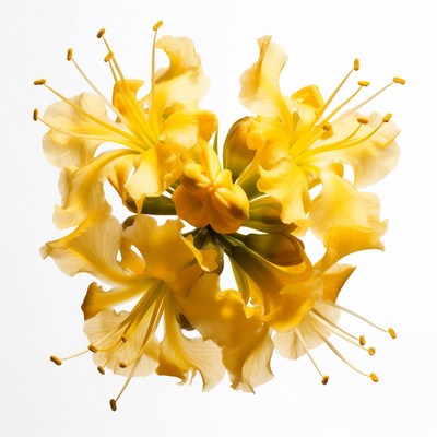 Yellow Trumpet Flowers Cluster