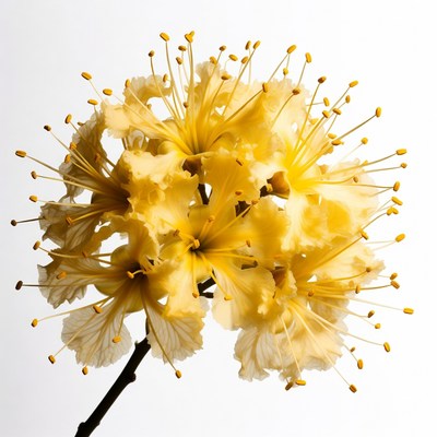Yellow hibiscus flower isolated