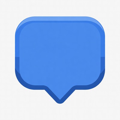 Blue Speech Bubble Icon