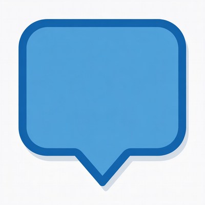 Blue speech bubble icon