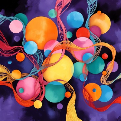 Colorful Abstract Bubbles and Swirls
