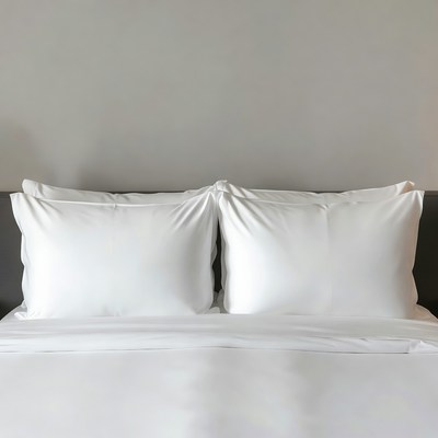White Pillows on Hotel Bed