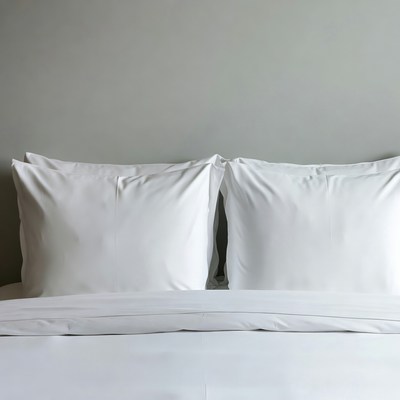 White Pillows on Bed