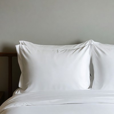 White Pillows on Bed